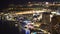 Panoramic view of shining nightlife in Monaco state, high energy consumption