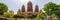 Panoramic view on Shri Laxminarayan Temple, Birla Mandir, Hindu Vishnu Temple in New Delhi, India, Asia