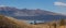 Panoramic view of Sierra Nevada mountains around Crowley lake