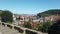 Panoramic view of Sighisoara , Romania seen from the old town heights