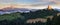 Panoramic view of Slovakia with Tatras moutain and Stara Lubovna castle