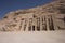 Panoramic view of the small Temple of Nefertari in Abu Simbel, Egypt