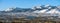 Panoramic view of Snow capped Mountains, Mt. Rose and Slide Mountain.