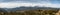 Panoramic view of snow capped mountains of northern Corsica