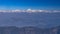 Panoramic view of the snow covered Himalayan mountain ranges and Nanda Devi peak