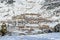 Panoramic view of Soldeu ski resort - El-Tarter in Andorra from a slope in sunny winter day.