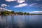 Panoramic view of some islands of the Swedish Archipelago during Midsummer, Sweden