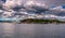 Panoramic view of some islands of the Swedish Archipelago during Midsummer, Sweden