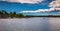 Panoramic view of some islands of the Swedish Archipelago during Midsummer, Sweden