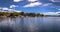 Panoramic view of some islands of the Swedish Archipelago during Midsummer, Sweden