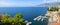 Panoramic view of sorrento coast and Vesuvius