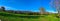 Panoramic view of the southern highlands Kangaroo Valley lush green pastures NSW Australia