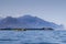 Panoramic view of the southern part of Lake Garda with Island Garda.