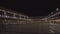Panoramic view of spacious empty Saint Mark Square at night