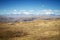Panoramic view of spectacular high mountains, Cordillera, Andes, Peru, Clear blue sky with a few white clouds