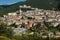 Panoramic view of Spoleto in the summer
