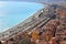 Panoramic view of spring Nice coastline and old town, French Riv