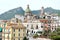 Panoramic view of St. John`s Cathedral in Vietri Sul Mare-Amalfi