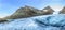 Panoramic view of the Steindalsbreen glacier.