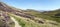 Panoramic view by Sticks Gill with Sheffield Pike ahead