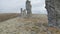 Panoramic view of the stone idols of the Manpupuner Plateau in the Northern Urals. Clip. Aerial view of wildlife in