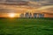 Panoramic view of Stonehenge monument.