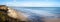 Panoramic view of Studland beach from Middle Beach in Studland, Dorset
