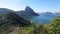 Panoramic view of Sugarloaf Mountain and Guanabara Bay Rio de Janeiro Brazil