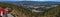 Panoramic view of Sundsvall from the observation tower on the hill Norra stadsberget, Sweden