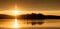 Panoramic view of the Sunrise at Lake of Two River, Algonquin, Ontario Canada