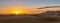 Panoramic view at Sunrise in Merzouga at Sahara desert - Morocco