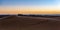 Panoramic view at Sunrise in Merzouga at Sahara desert - Morocco