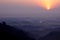 Panoramic view of sunrise in Panorama hill