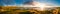 Panoramic view of sunset at Myvatn lake on Iceland, summer