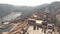 Panoramic view surrounding Amber Fort overlooking Maota Lake in Jaipur, Rajasthan, India - Aerial Panoramic shot