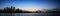 Panoramic view of Sydney at dusk from Mrs Macquarie`Chair, Sydney, New South Wales, Australia