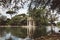 Panoramic view of Temple of Asclepius (Tempio di Esculapio) and lake