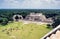 Panoramic view of the Temple of the Warriors. Chichen-Itza
