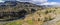 Panoramic view of the terraces in the Colca Canyon, Peru