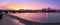 Panoramic view of Thames river on a sunset in London, UK