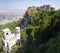 The panoramic view of three ancient fortresses of Erice