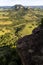 Panoramic view of Three stones mount da Indio stone in the region of the municipalities of Botucatu, Bofete and Pardinho