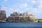 Panoramic view of Tigne seafront in Sliema city, Malta, Europe