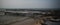 Panoramic view to Accra beach with the fishermans boat, Ghana