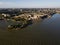 Panoramic view to Akkerman fortress which is on the bank of the Dniester estuary, in Odessa region.