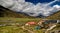 Panoramic view to Andes mountain at Abra La Raya pass, Puno, Peru