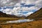 Panoramic view to Andes mountains at Abra La Raya pass with Lake - Puno, Anden, Peru