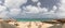 Panoramic view to the beach of island Boa Vista, Cape Verde