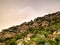 Panoramic view to Berat old town and Kisha e Shen Mehillit aka St. Michael church, Berat, Albania