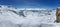 Panoramic view to Breuil-Cervinia ski region, Italy